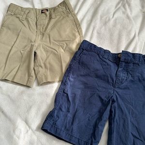 2 Pairs of Boys Shorts. Size 5. Dickies and Simple Joys. Like New